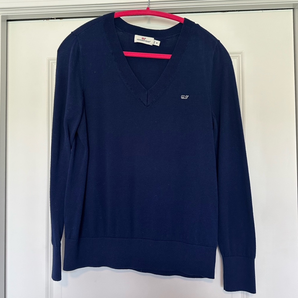 Vineyard Vines V-neck Navy Sweater